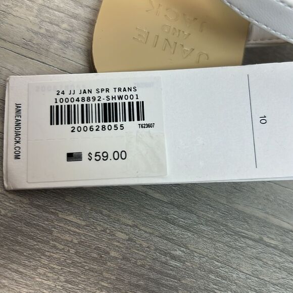 Janie and Jack 100048892 Flower Strap Sandal white NWT - Picture 6 of 9